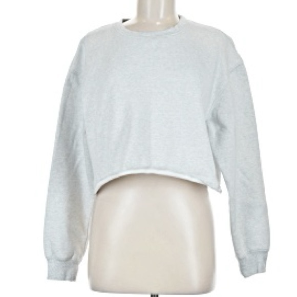 Wilo The Label Tops - Gray WILO Cropped Sweatshirt